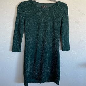 Sparkly Green Midi Dress
